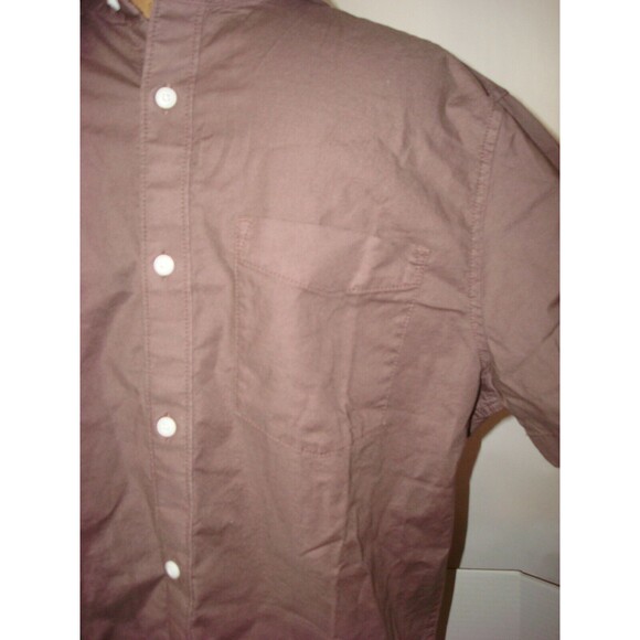 New Mens M Prana Organic Cotton Crestone Tailored SS Shirt Button Down NWT Brown - Picture 4 of 7